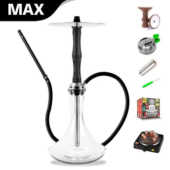 Aeon Vyro Versa Steel Sleeve Hookah Set - shishagear - UK Shisha Hookah Black Friday