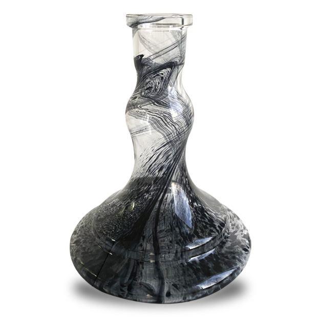 Vessel Glass Shisha Base - Wave (Black Alabaster) - shishagear - UK Shisha Hookah Black Friday