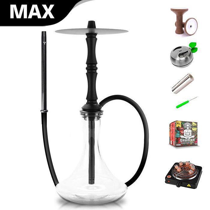 Vyro Versa with V3 Black Sleeve & Blow Off Hookah Set - Black - shishagear - UK Shisha Hookah
