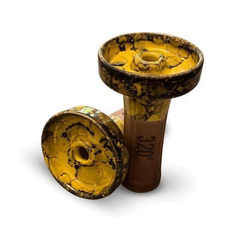 Werkbund Hookah X 320 Zeus Phunnel Bowl - Yellow Marble - shishagear - UK Shisha Hookah Black Friday