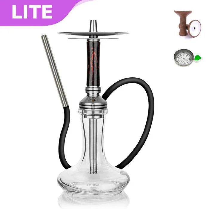 Steamulation Xpansion Mini Epoxy Hookah - Black Red - shishagear - UK Shisha Hookah Black Friday