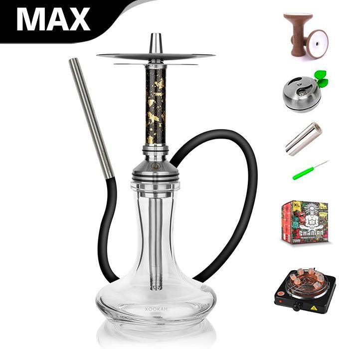 Steamulation Xpansion Mini Carbon Hookah - Gold Leaf - shishagear - UK Shisha Hookah Black Friday