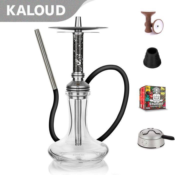 Steamulation Xpansion Mini Carbon Hookah - Silver Leaf - shishagear - UK Shisha Hookah Black Friday
