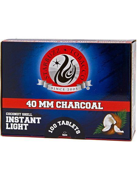 Starbuzz Premium Coconut Instant Light Charcoal 40mm 100pcs - shishagear - UK Shisha Hookah Black Friday