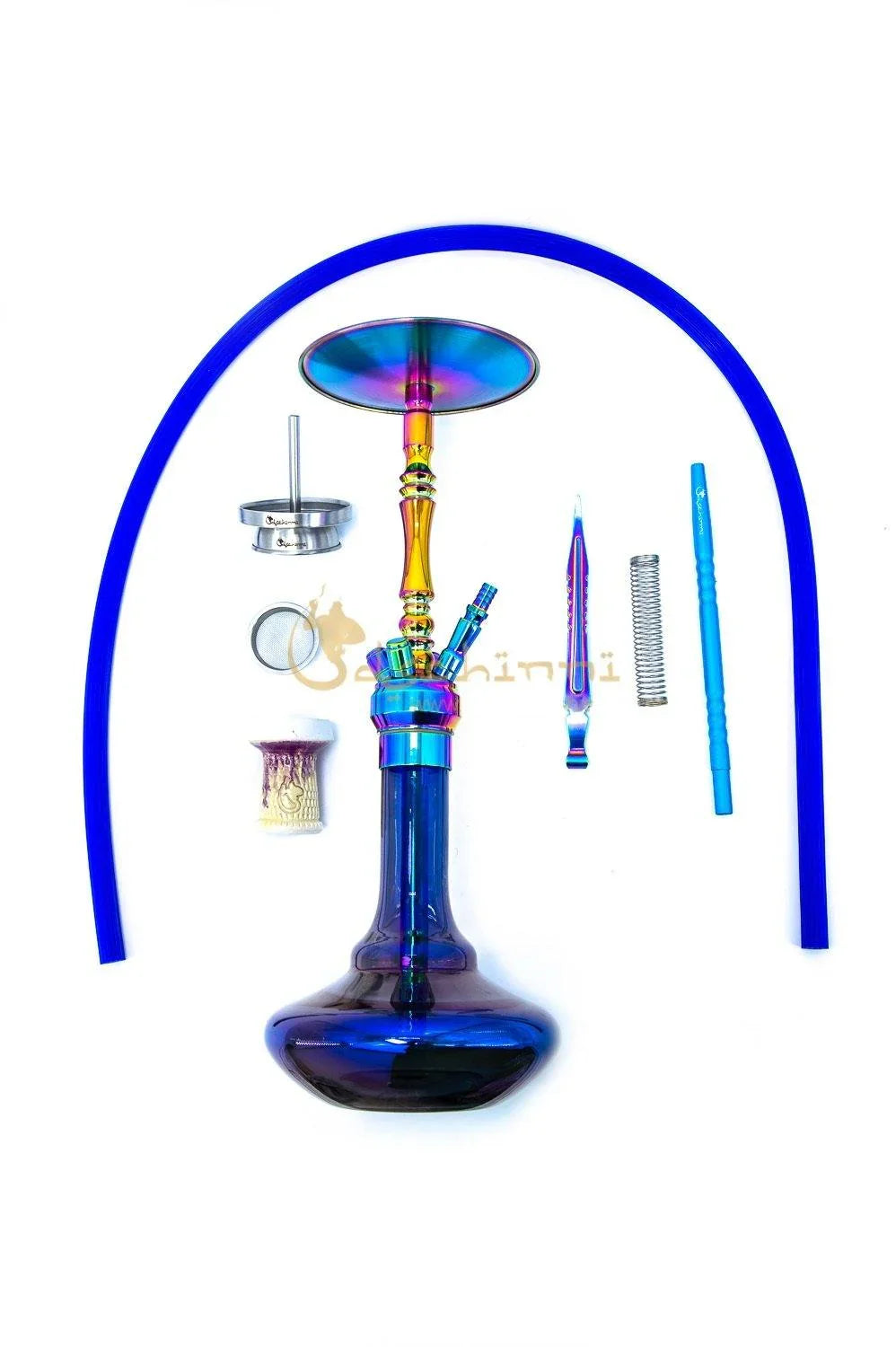 Dschinni Stealth Bomber Holy Rainbow Hookah Set - shishagear - UK Shisha Hookah Black Friday