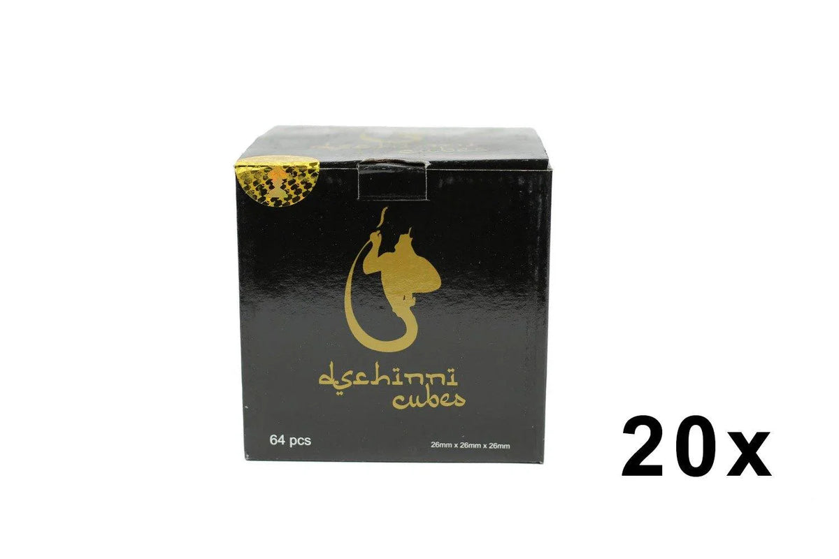 Dschinni Coconut Charcoal Cubes Box 20kg - shishagear - UK Shisha Hookah Black Friday