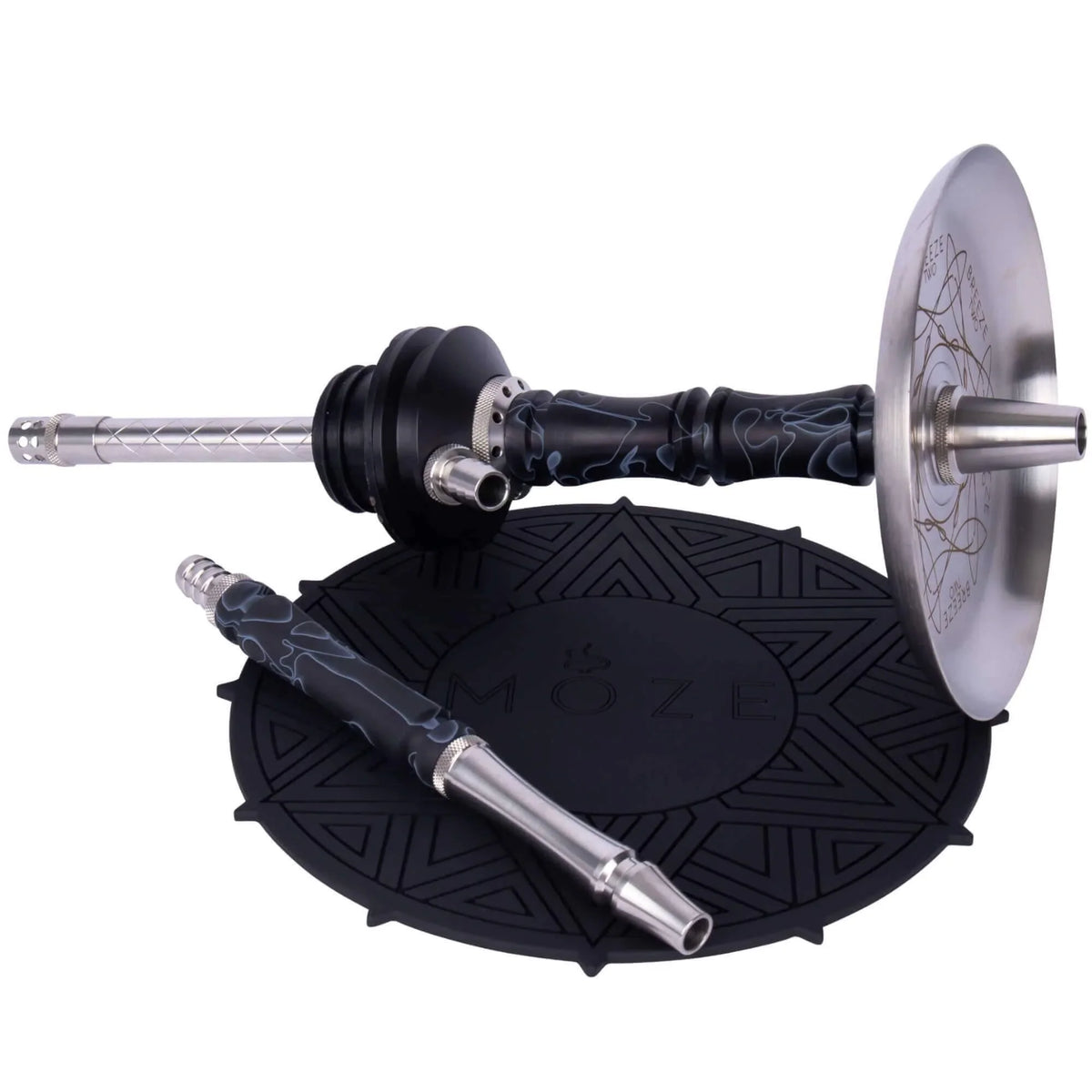 Moze Breeze Two Hookah - Wavy Black - shishagear - UK Shisha Hookah Black Friday