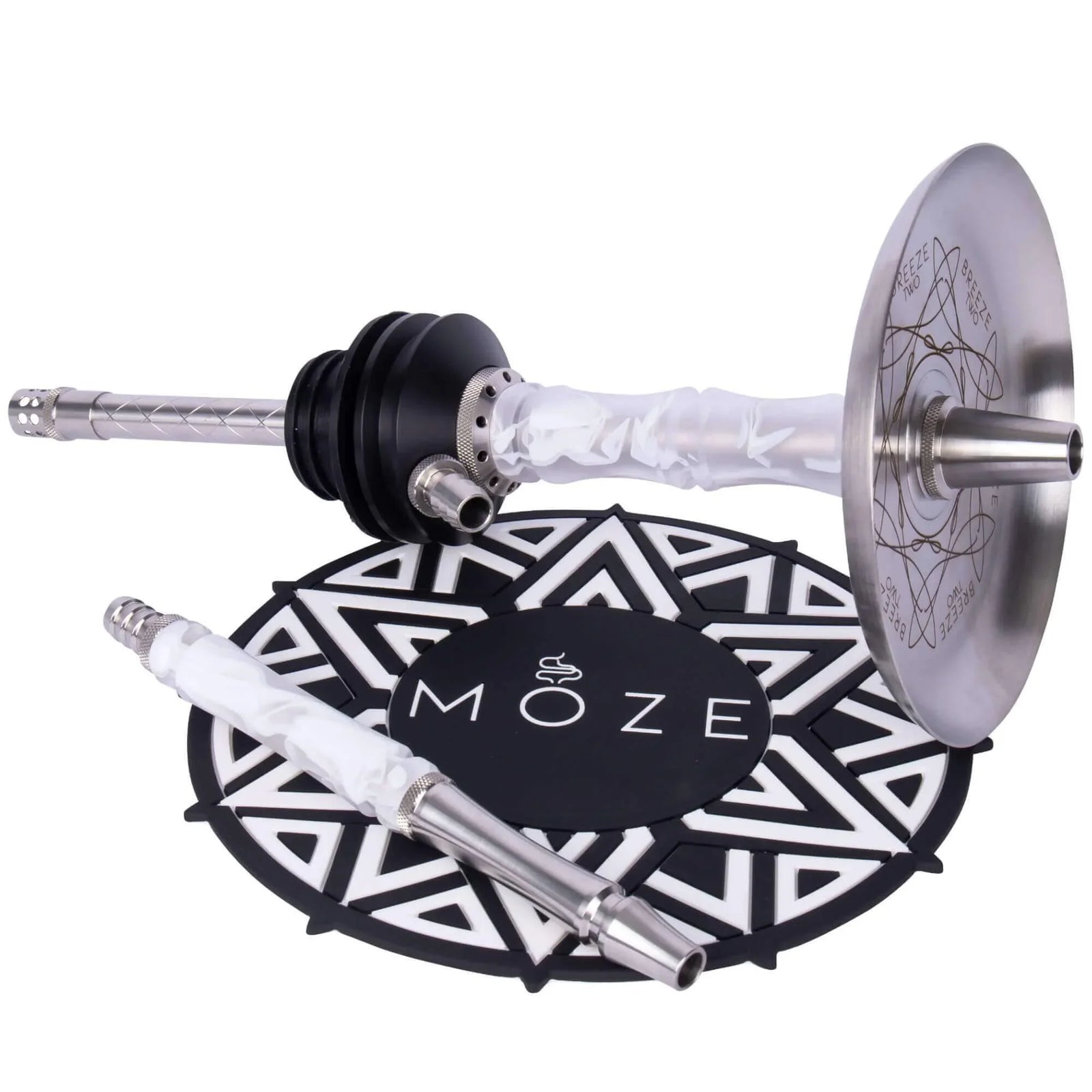 Moze Breeze Two Hookah - Wavy Frosted - shishagear - UK Shisha Hookah Black Friday
