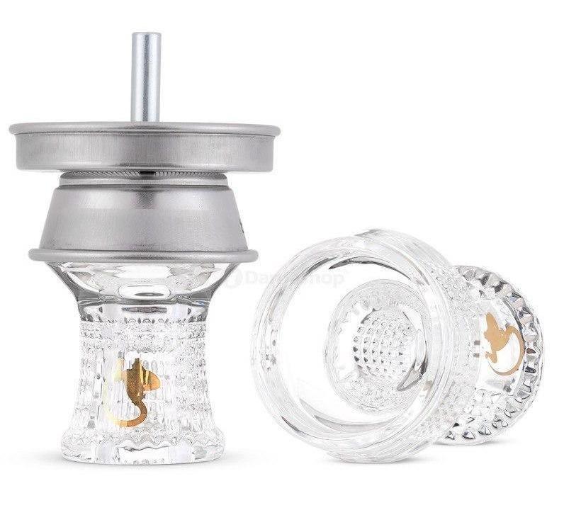 Dschinni Glassbowl Nero (with Seflex & Chimney) - shishagear - UK