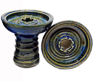 Stone Hookah Bowl Stone Fit - Blue Hue Reptile