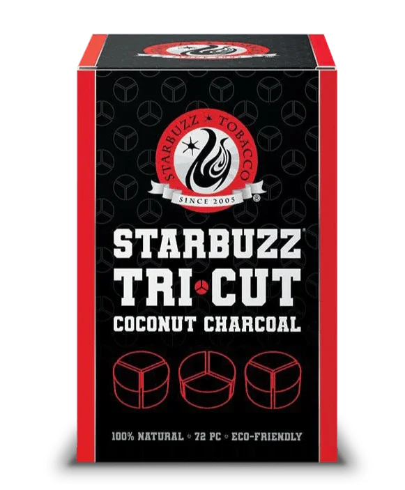 Starbuzz Tri-Cut Coconut Charcoal - 72Pcs - shishagear - UK