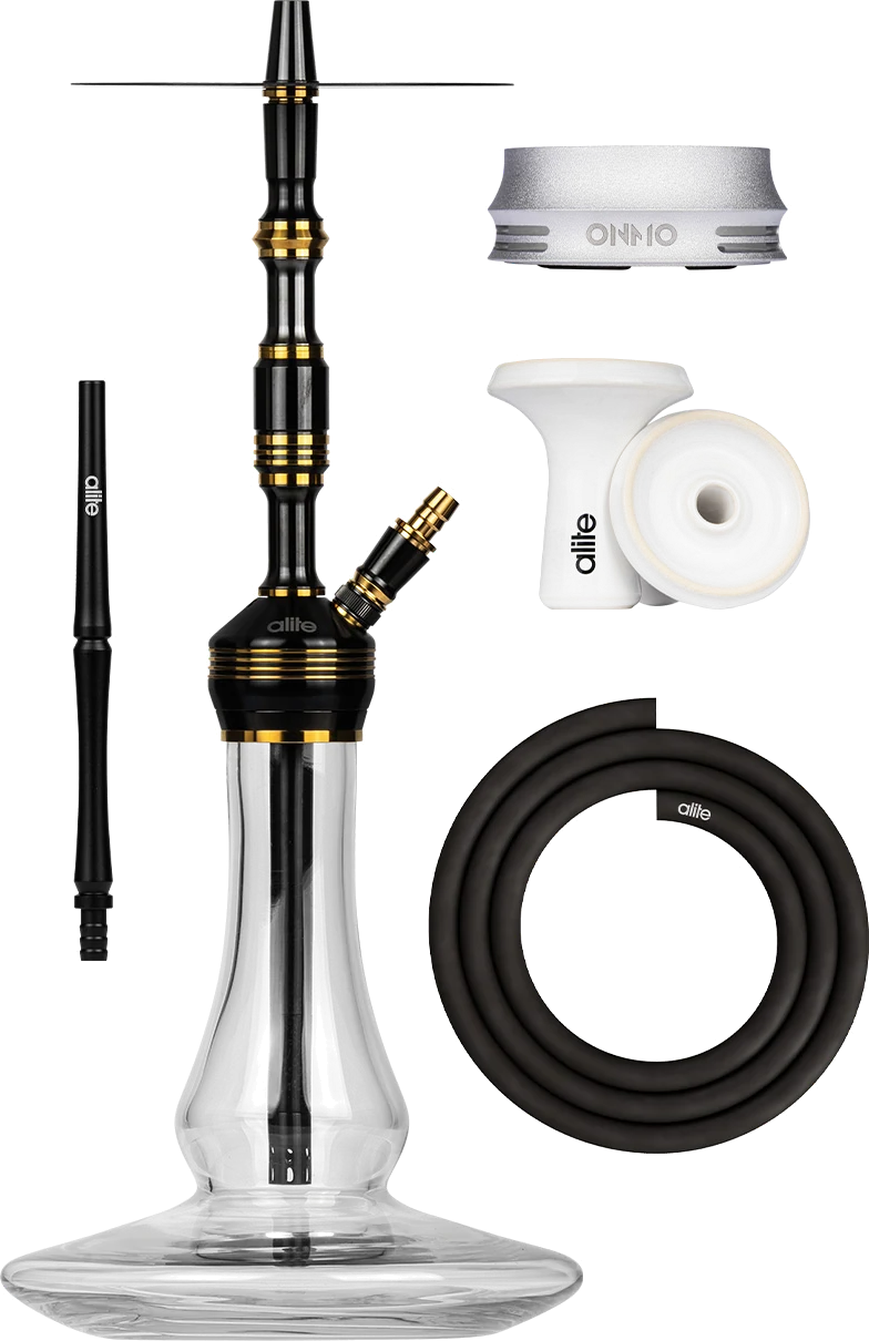 Alite Bash Lounge Hookah - Black/Gold