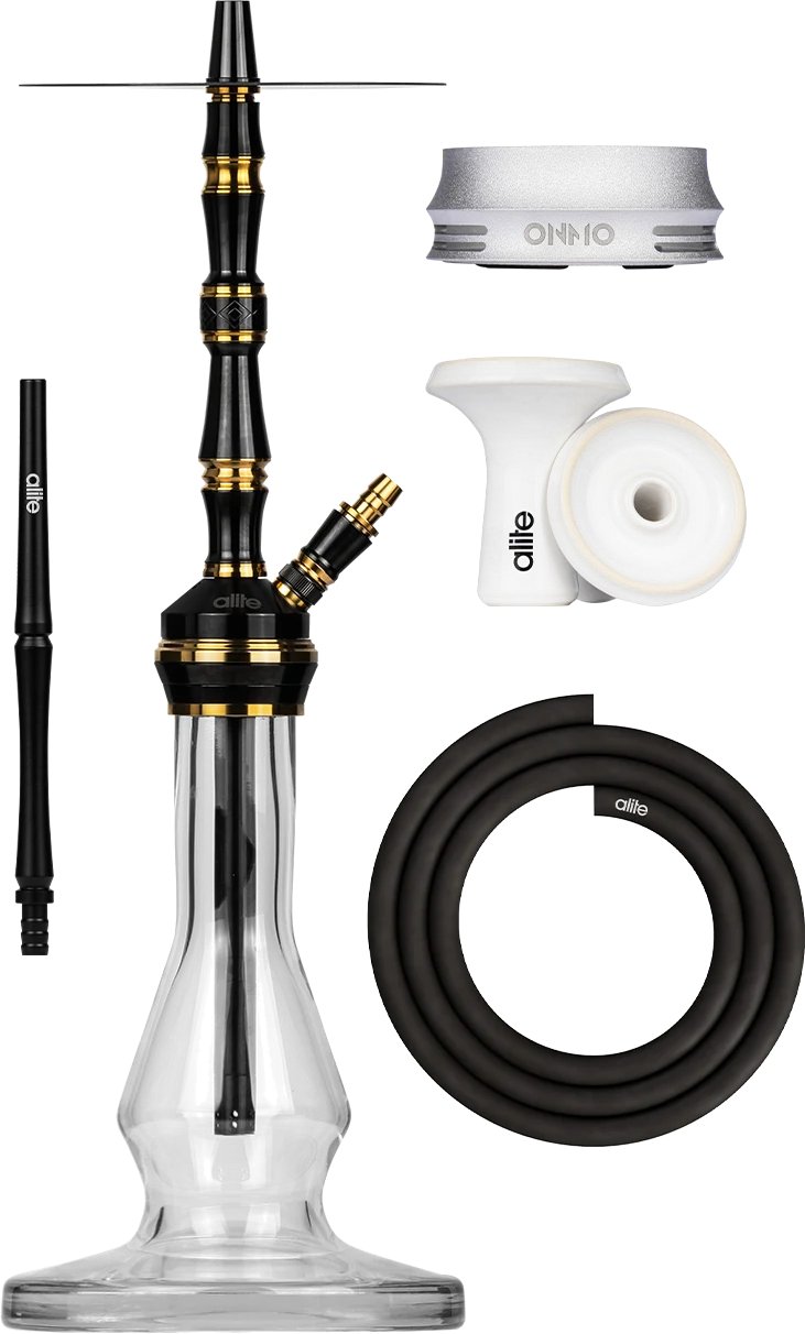 Alite Swiss Lounge Hookah - Black/Gold