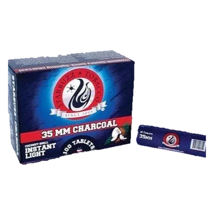 Starbuzz Premium Coconut Instant Light Charcoal 35mm 100pcs - shishagear - UK Shisha Hookah